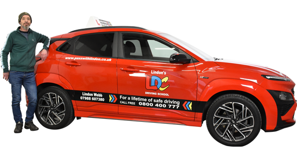 Lindon Webb's driving school car